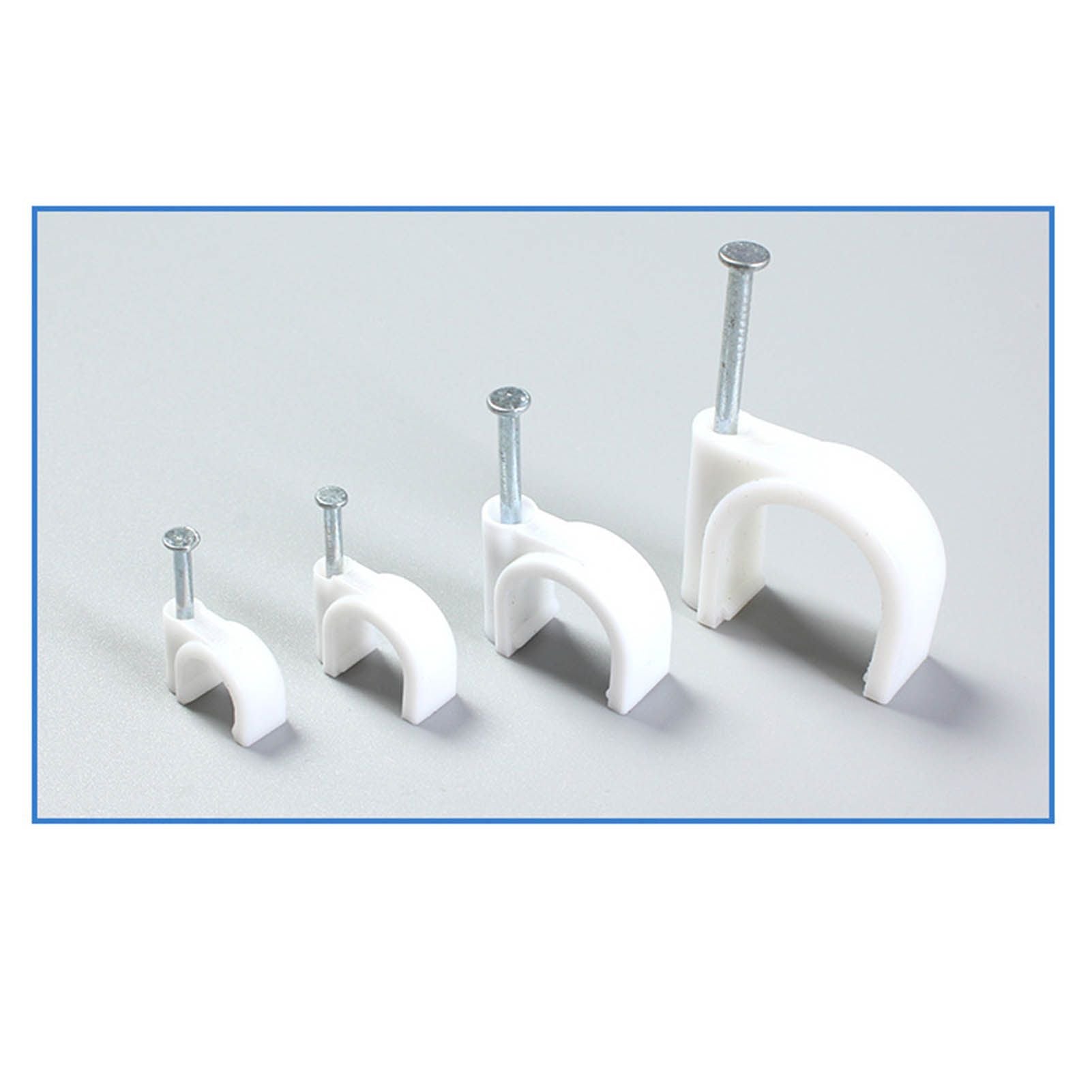 100 PCS 5mm Steel Nail Line Clip Round Cable Fixing Clips for Wall Mounted Cord Management V1294-YM0512-3111220272011