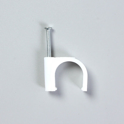 100 PCS 5mm Steel Nail Line Clip Round Cable Fixing Clips for Wall Mounted Cord Management V1294-YM0512-3111220272011