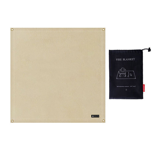 BBQ Grill Mat Outdoor Picnic Fire Pit Mat High Temperature Resistant Glass Fiber Fireproof Cloth M 80x80cm V1294-YM0512-3111220274312