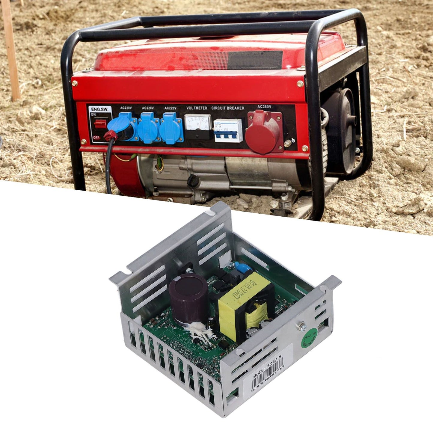 Diesel Generator Battery Charger Module Aluminum Shell Genset Battery Float Charger Adapter Module 170-305V V1294-YM0512-3111220280511