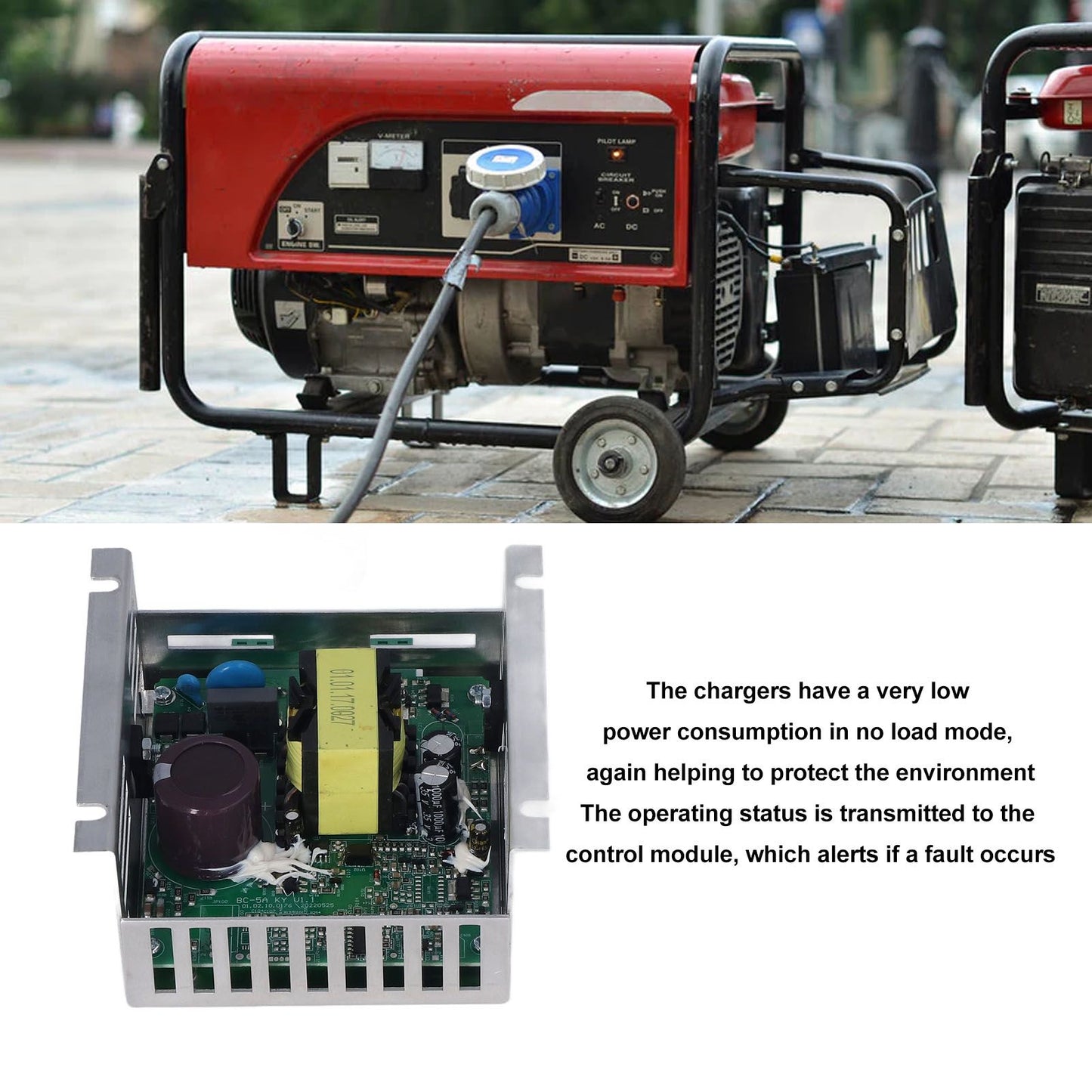Diesel Generator Battery Charger Module Aluminum Shell Genset Battery Float Charger Adapter Module 170-305V V1294-YM0512-3111220280511