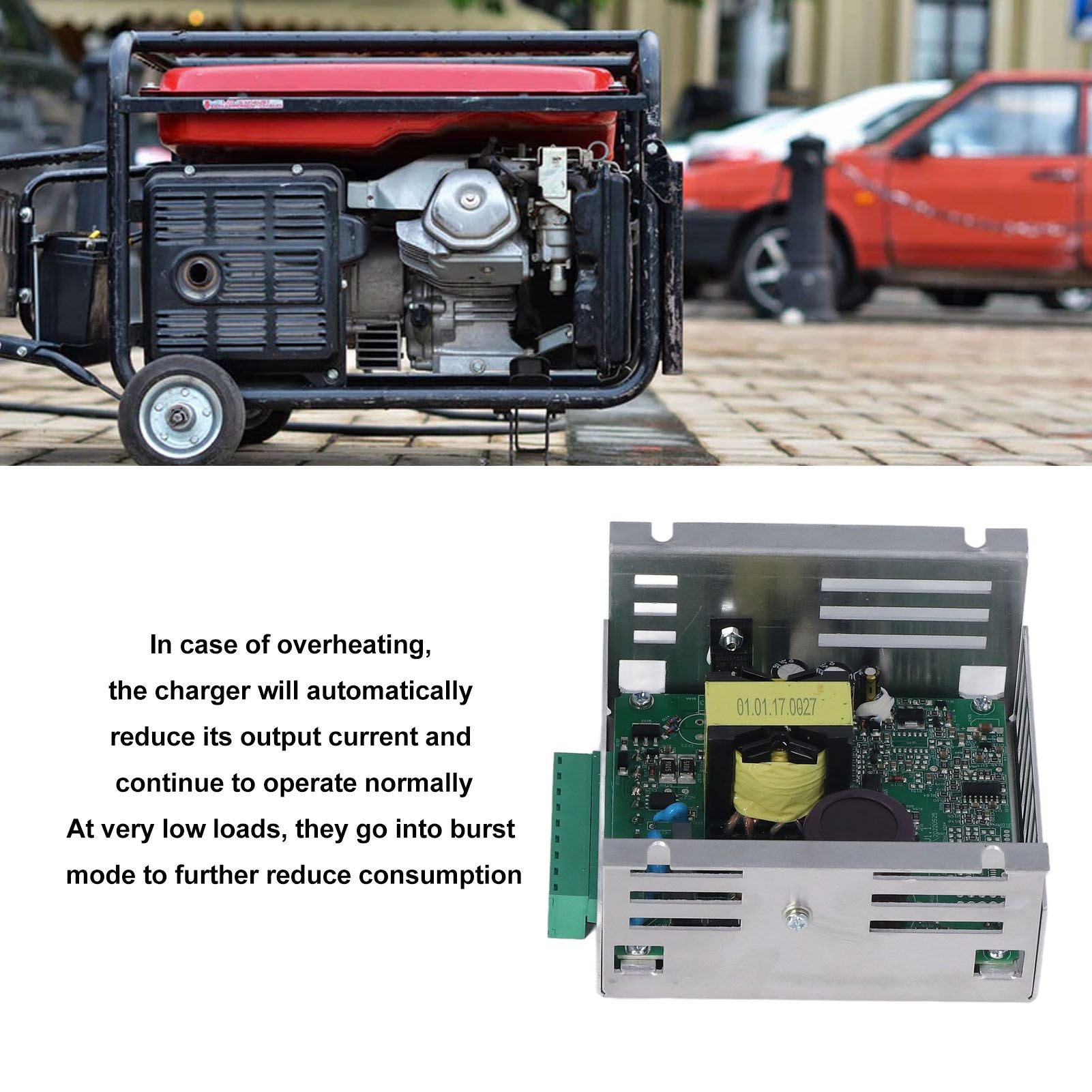 Diesel Generator Battery Charger Module Aluminum Shell Genset Battery Float Charger Adapter Module 170-305V V1294-YM0512-3111220280511