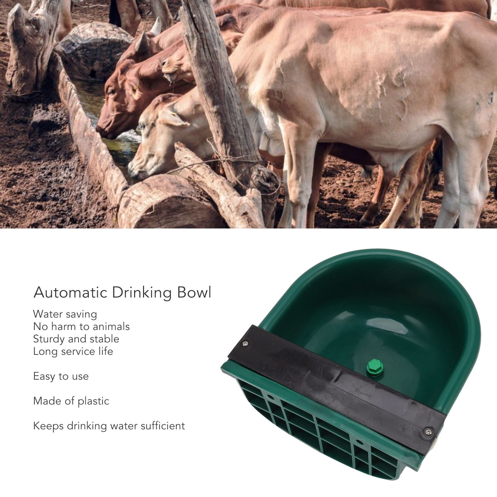 Automatic Livestock Drinking Bowl Plastic Thickened Drink Sink for Cat Sheep Dog Cattle V1294-YM0512-3111220281211