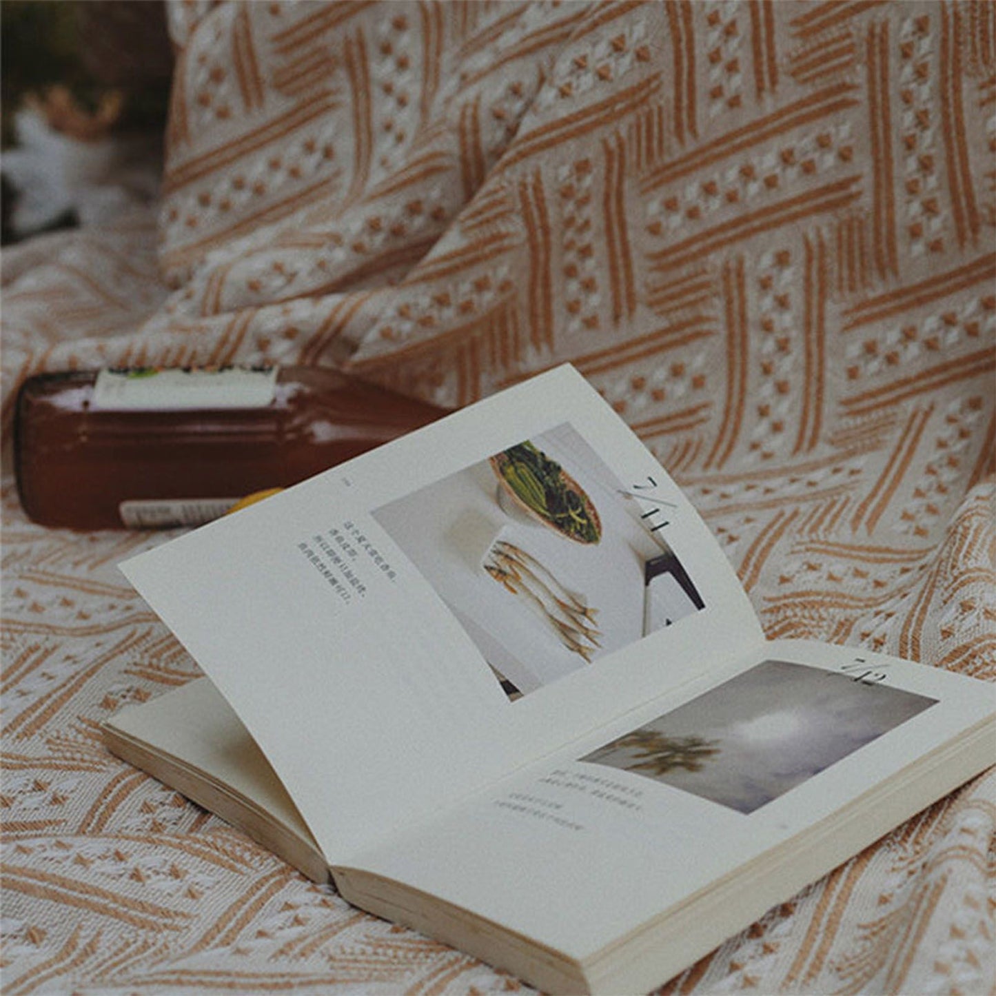 Outdoor Picnic Blanket with Fringe Cotton Soft Comfortable Simple Style for Camping Beach 180x130 V1294-YM0512-3111220282212