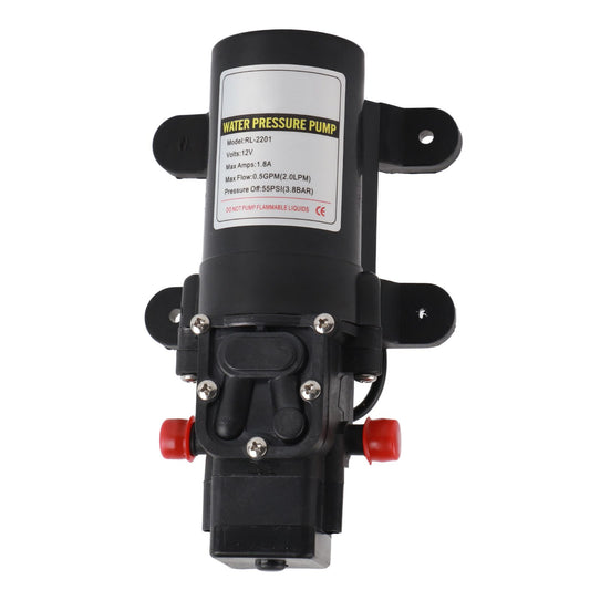 Water Pressure Diaphragm Pump Self Priming Diaphragm Pump High Pressure Water Pump for Outdoor RL 2201 12V V1294-YM0512-3111220282411