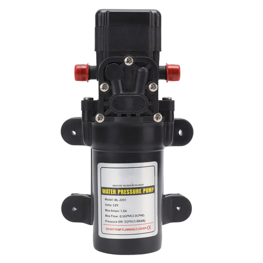 Water Pressure Diaphragm Pump Self Priming Diaphragm Pump High Pressure Water Pump for Outdoor RL 2201 12V V1294-YM0512-3111220282411