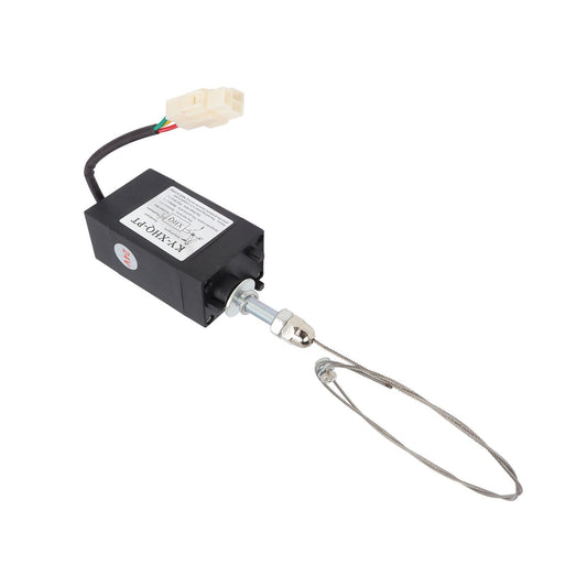 24V Engine Flameout Device ABS Stainless Steel Generator Flameout Solenoid Valve for Replacement Power On V1294-YM0512-3111220282611