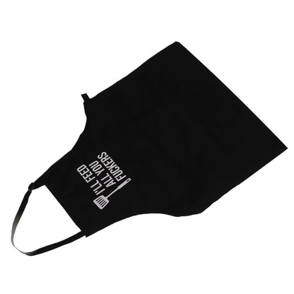 Men Funny Apron Chef Bib Apron with 3 Pockets Adjustable Neck Strap for Kitchen Cooking BBQ Baking Husband V1294-YM0512-3111220282711