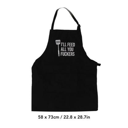 Men Funny Apron Chef Bib Apron with 3 Pockets Adjustable Neck Strap for Kitchen Cooking BBQ Baking Husband V1294-YM0512-3111220282711