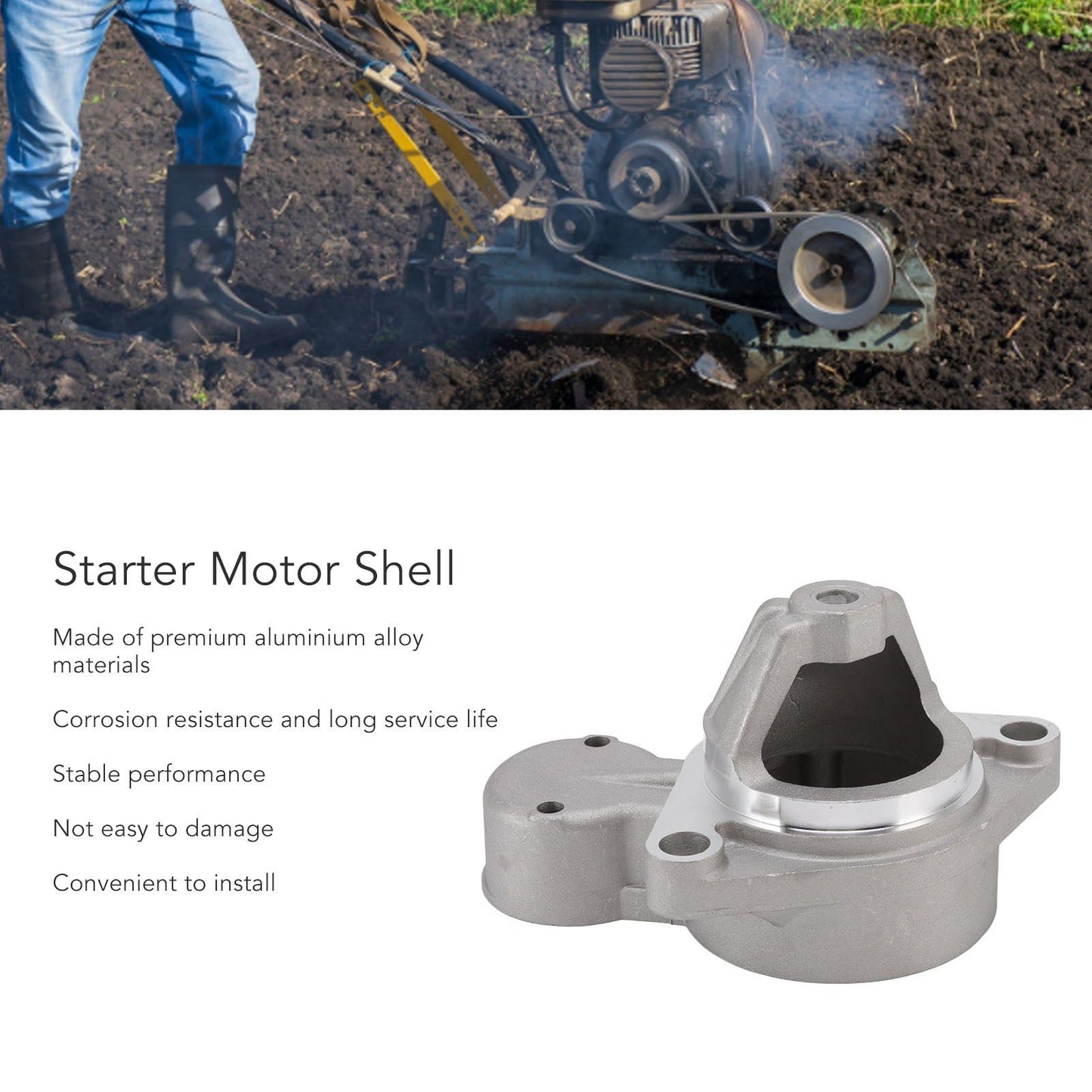 Starter Motor Shell Aluminium Alloy High Reliability Starter Motor Front Cover for 414 170F 178F 186F 192 V1294-YM0512-3111220283211