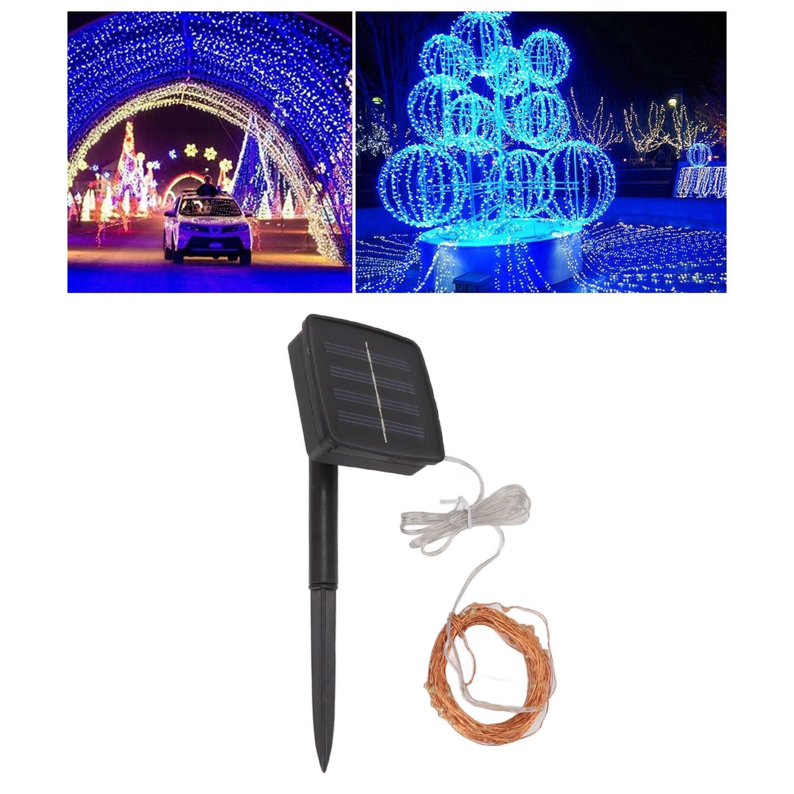 LED Solar String Lights IP44 Waterproof Heatproof Solar Powered Copper Wire Lights for Outdoor Garden Balcony V1294-YM0512-3111220283711