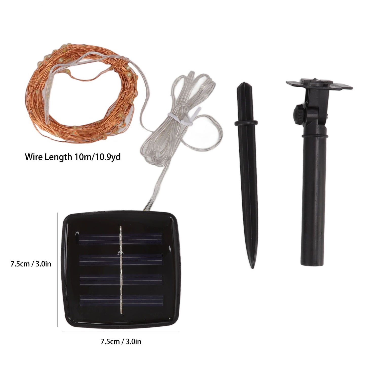 LED Solar String Lights IP44 Waterproof Heatproof Solar Powered Copper Wire Lights for Outdoor Garden Balcony V1294-YM0512-3111220283711