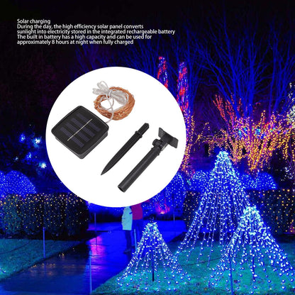 LED Solar String Lights IP44 Waterproof Heatproof Solar Powered Copper Wire Lights for Outdoor Garden Balcony V1294-YM0512-3111220283711