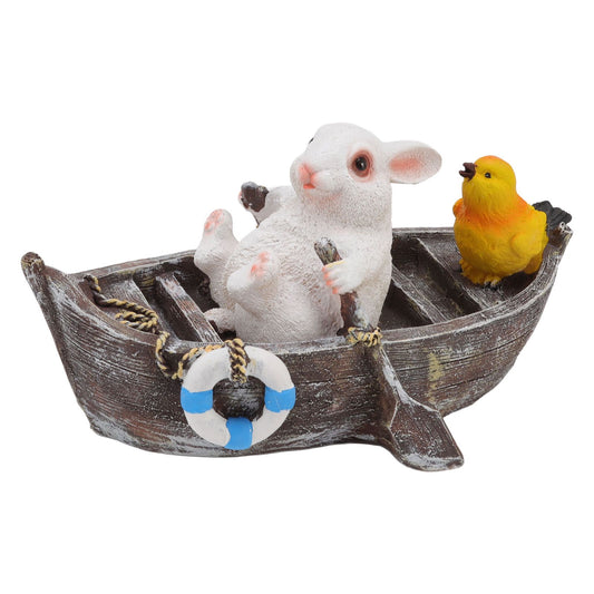 Garden Animals Statues Cute Vivid Synthetic Resin Outdoor Garden Animal Figurines for Patio Terrace Home V1294-YM0512-3111220284412