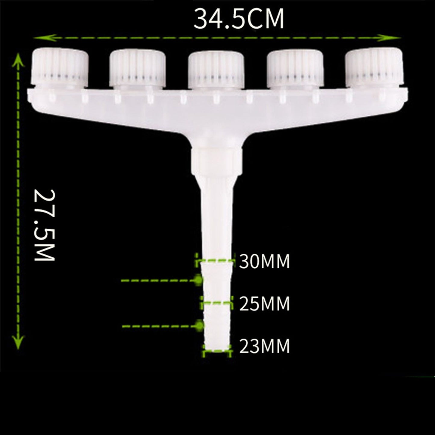 Sprinkler Head Plastic Multifunction Watering Misting Sprinkler for Garden Outdoor Agriculture Five Holes V1294-YM0512-3111220284813