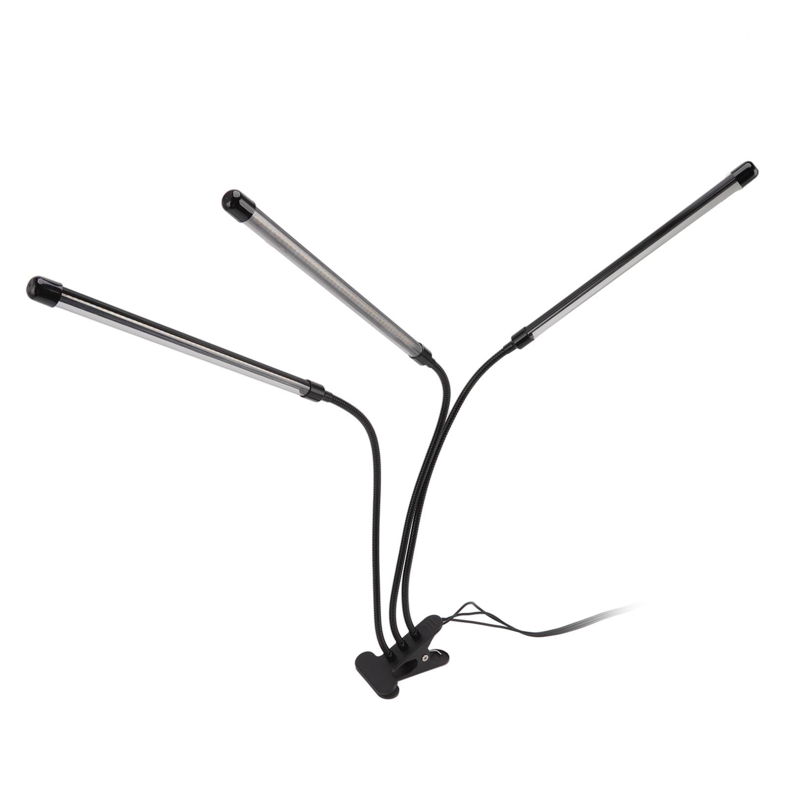 3 Head Clip Plant Light Full Spectrum Red White Warm Light 10 Level Dimmable USB LED Plant Growing Lamp with V1294-YM0512-3111220285211