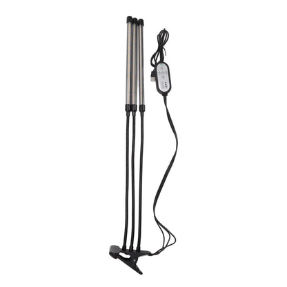 3 Head Clip Plant Light Full Spectrum Red White Warm Light 10 Level Dimmable USB LED Plant Growing Lamp with V1294-YM0512-3111220285211