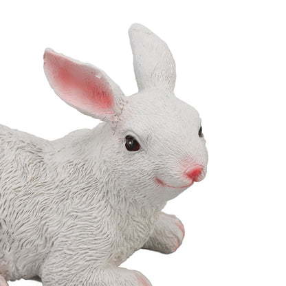 1 Pair Bunny Rabbit Ornaments Decorations Resin Art Craft Animal Model Sculpture Statue Figurine for Balcony V1294-YM0512-3111220285911