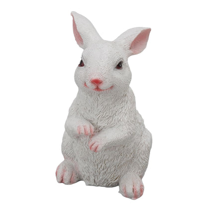 1 Pair Bunny Rabbit Ornaments Decorations Resin Art Craft Animal Model Sculpture Statue Figurine for Balcony V1294-YM0512-3111220285911