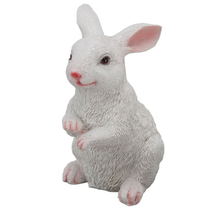 1 Pair Bunny Rabbit Ornaments Decorations Resin Art Craft Animal Model Sculpture Statue Figurine for Balcony V1294-YM0512-3111220285911