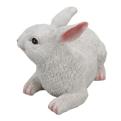 1 Pair Bunny Rabbit Ornaments Decorations Resin Art Craft Animal Model Sculpture Statue Figurine for Balcony V1294-YM0512-3111220285911