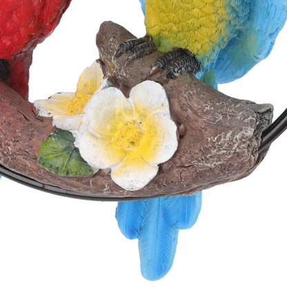 Garden Iron Ring Parrot Pendant Resin Bird Model Crafts Courtyard Balcony Decorations Small Red Blue Macaw V1294-YM0512-3111220286711