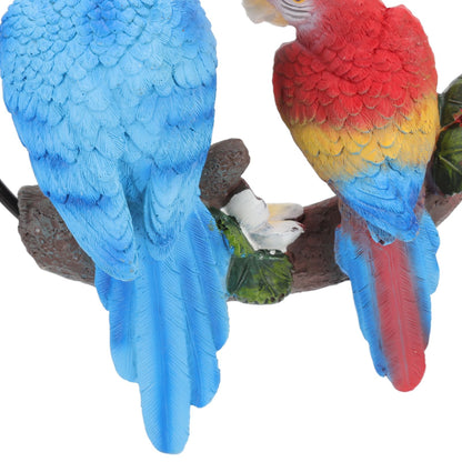 Garden Iron Ring Parrot Pendant Resin Bird Model Crafts Courtyard Balcony Decorations Small Red Blue Macaw V1294-YM0512-3111220286711