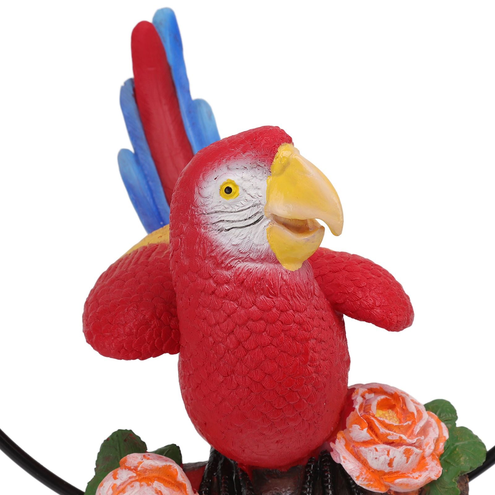 Hanging Iron Ring Parrots Resin Waterproof Exquisite Garden Hanging Parrot Statue Decor for Courtyard Balcony V1294-YM0512-3111220286911