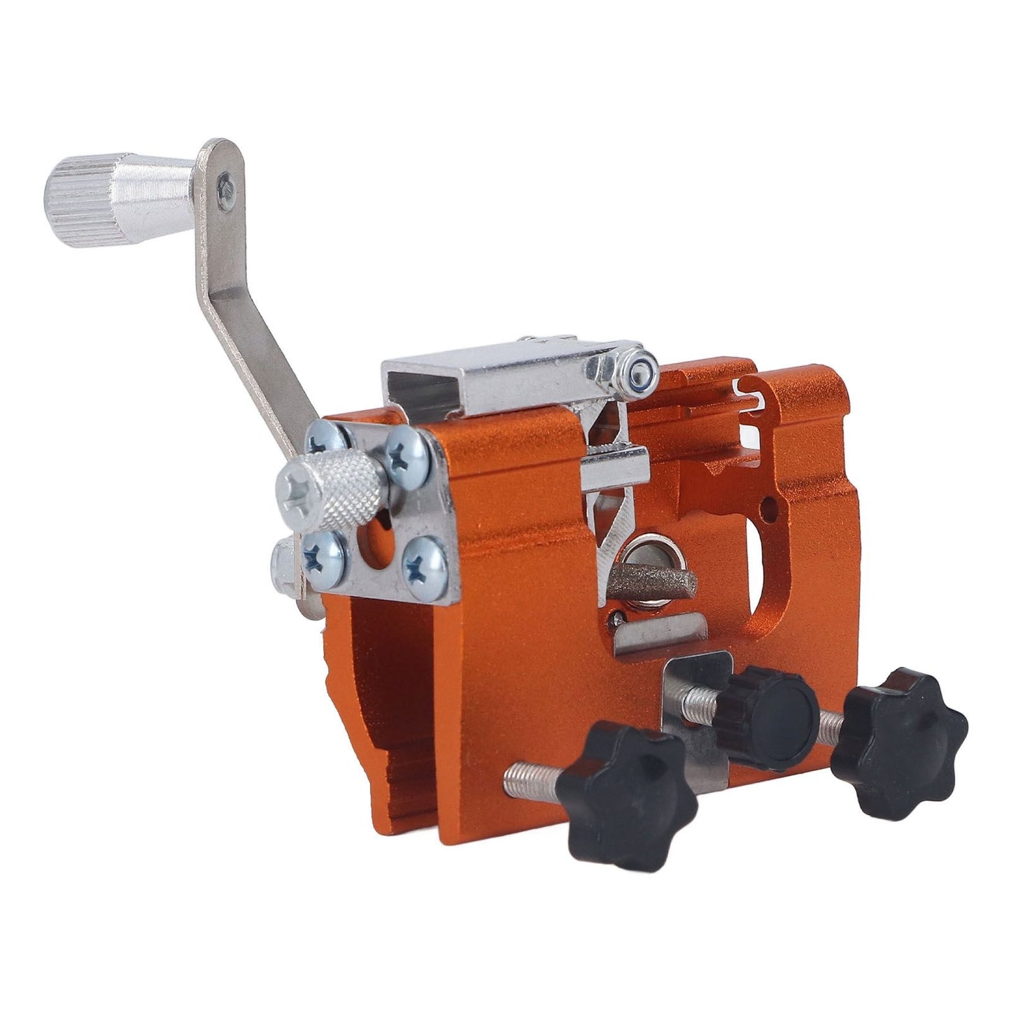 Portable Crank Chainsaw Sharpening Jig Stainless Steel Chainsaw Tooth Blade Grinder Precise Sharpening Kit V1294-YM0512-3111220287611