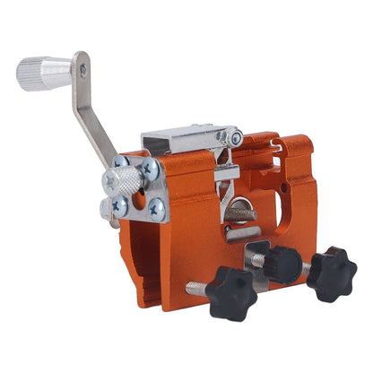 Portable Crank Chainsaw Sharpening Jig Stainless Steel Chainsaw Tooth Blade Grinder Precise Sharpening Kit V1294-YM0512-3111220287611