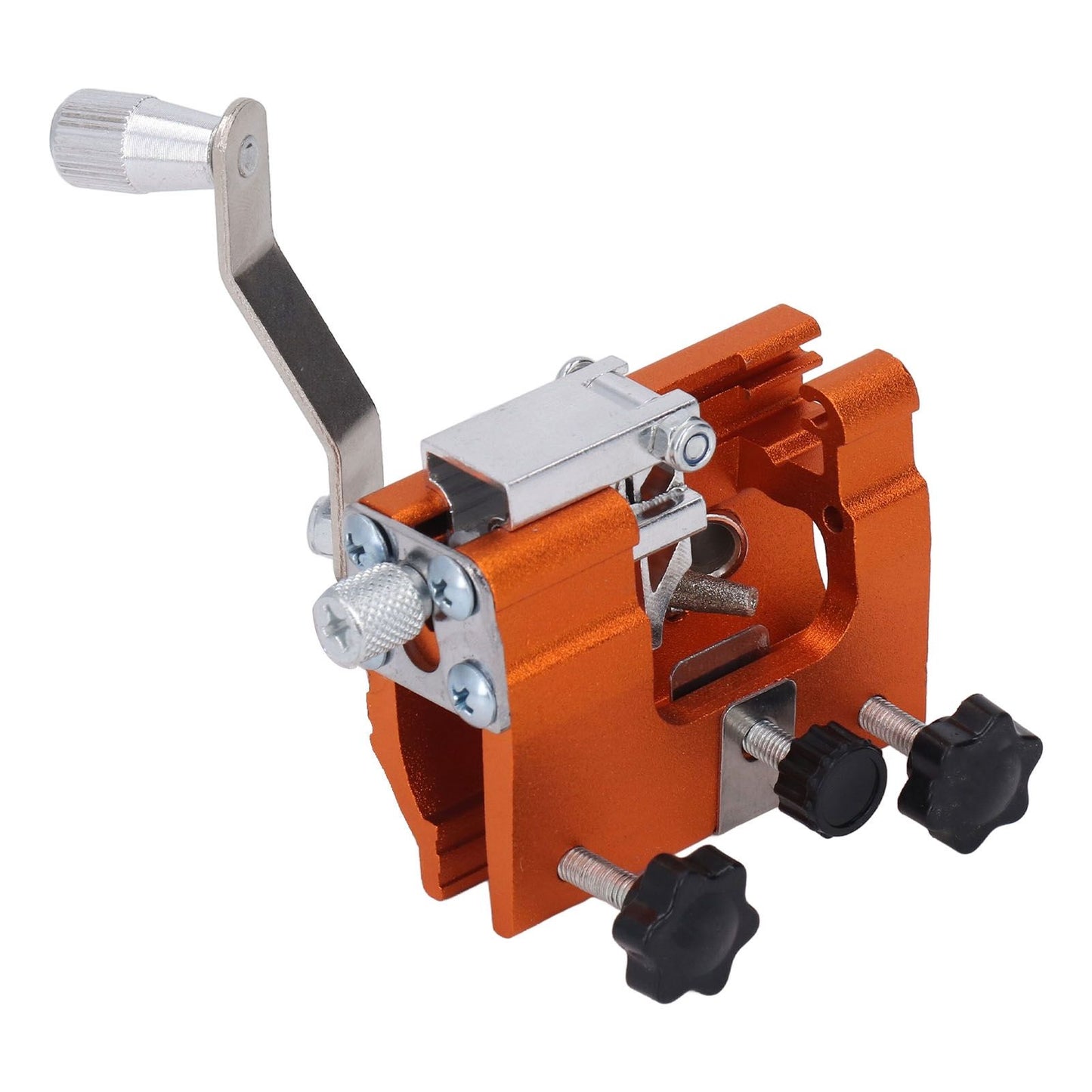 Portable Crank Chainsaw Sharpening Jig Stainless Steel Chainsaw Tooth Blade Grinder Precise Sharpening Kit V1294-YM0512-3111220287611