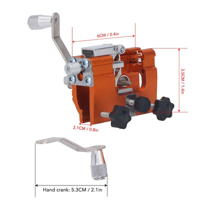 Portable Crank Chainsaw Sharpening Jig Stainless Steel Chainsaw Tooth Blade Grinder Precise Sharpening Kit V1294-YM0512-3111220287611