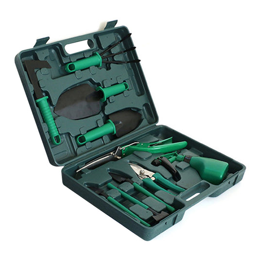 Potted Plant Pruning Shovel Kit Garden Planting Weeding Set Bonsai Trimming Garden Tools Green 10 PCS V1294-YM0512-3111220287911