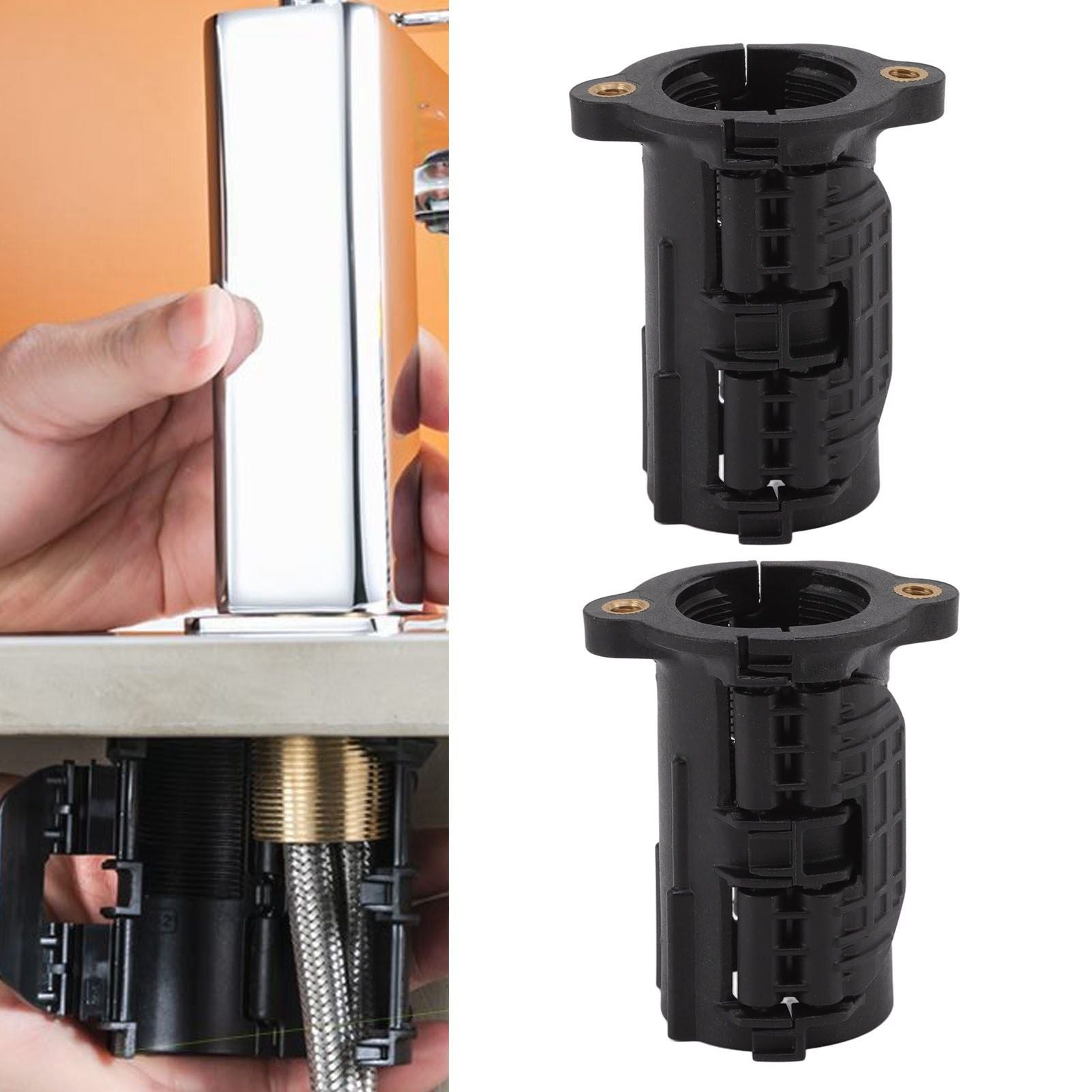 2 Sets Faucet Anti Loose Nut Fastener Quick Release Assembly Nut Fixed Base Kitchen Basin Tap Accessory V1294-YM0512-3111220288311