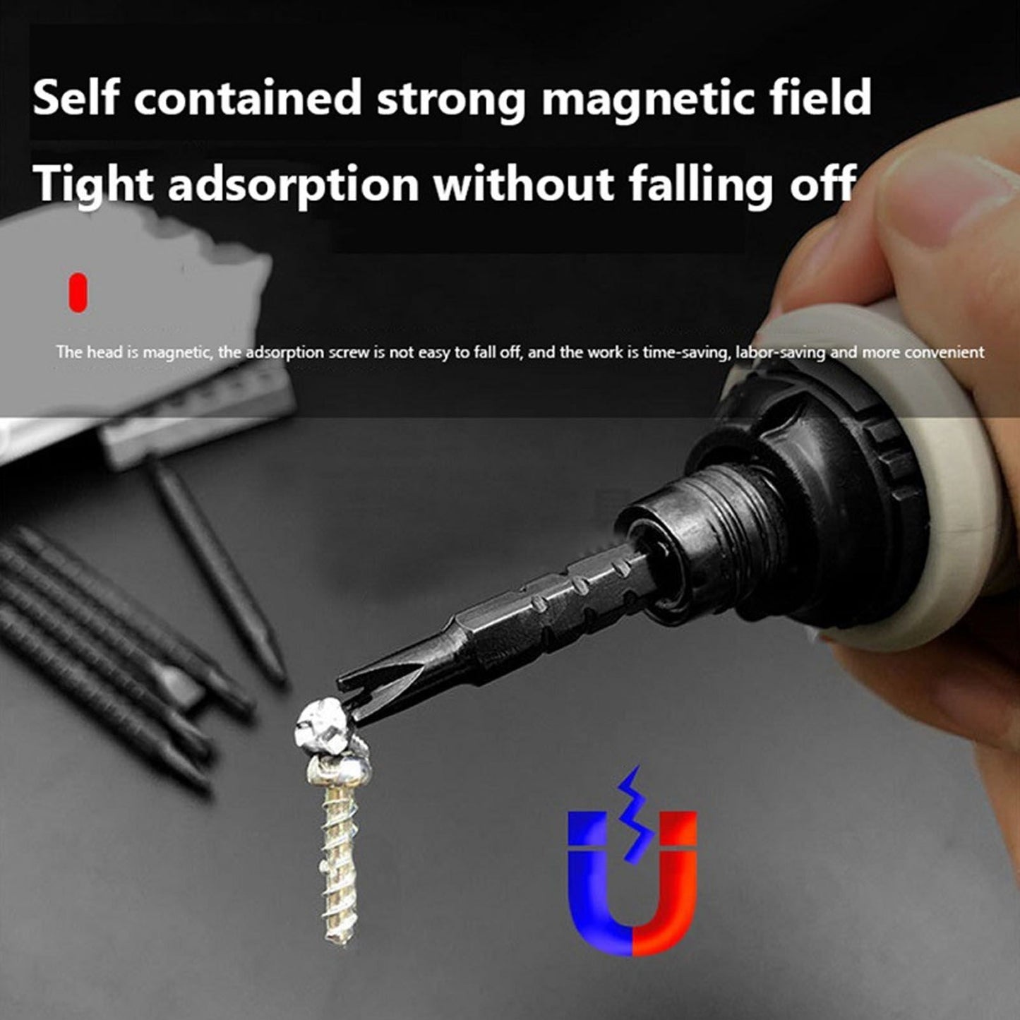 13 in 1 Mini Ratchet Screwdriver Bit Set Telescopic Labor Saving Screwdriver Handle with 6pcs Dual Purpose V1294-YM0512-3111220288811