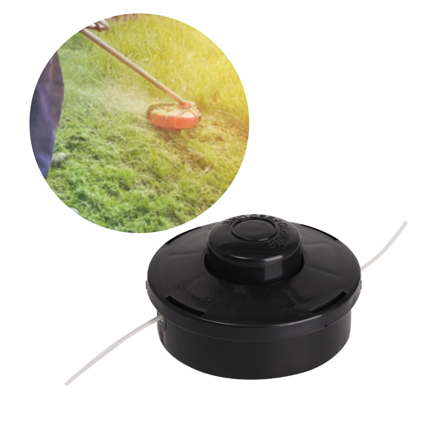 Trimmer Head Replacement for Lawn Mower Garden Grass Trimmer Garden Tool Accessories Black Trimming Head V1294-YM0512-3111220289011