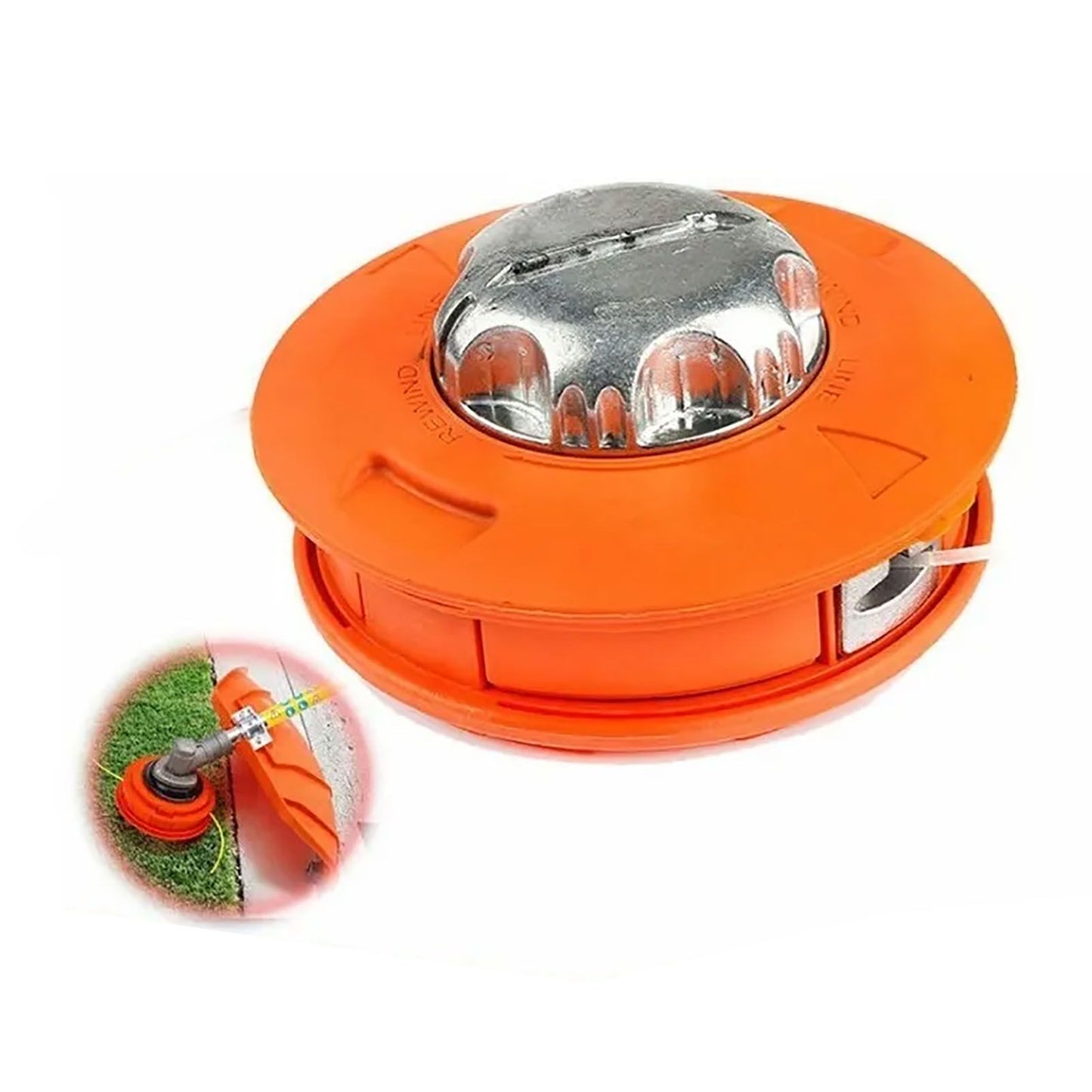 Lawn Mower Trimmer Head Dismantle Free Plastic Aluminum Trimming Head for Garden Mowing Machine Orange V1294-YM0512-3111220289111