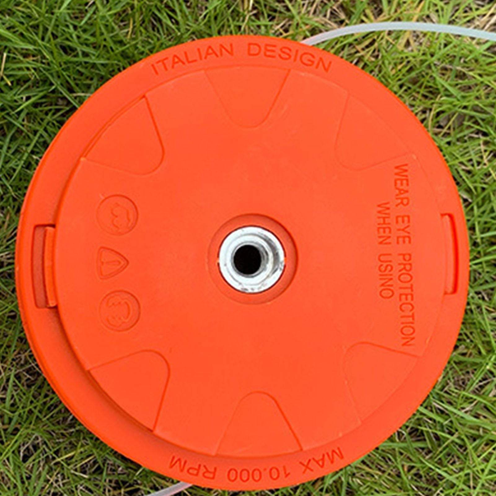 Lawn Mower Trimmer Head Dismantle Free Plastic Aluminum Trimming Head for Garden Mowing Machine Orange V1294-YM0512-3111220289111