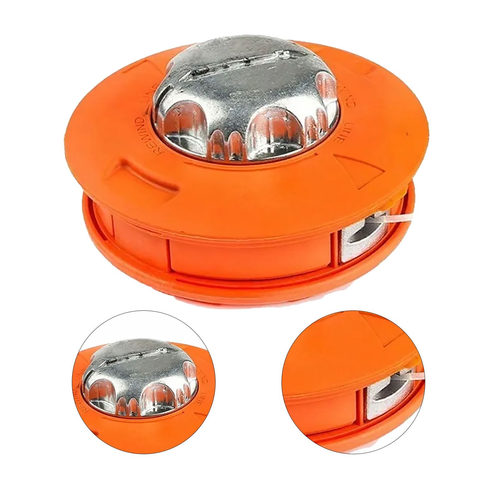Lawn Mower Trimmer Head Dismantle Free Plastic Aluminum Trimming Head for Garden Mowing Machine Orange V1294-YM0512-3111220289111