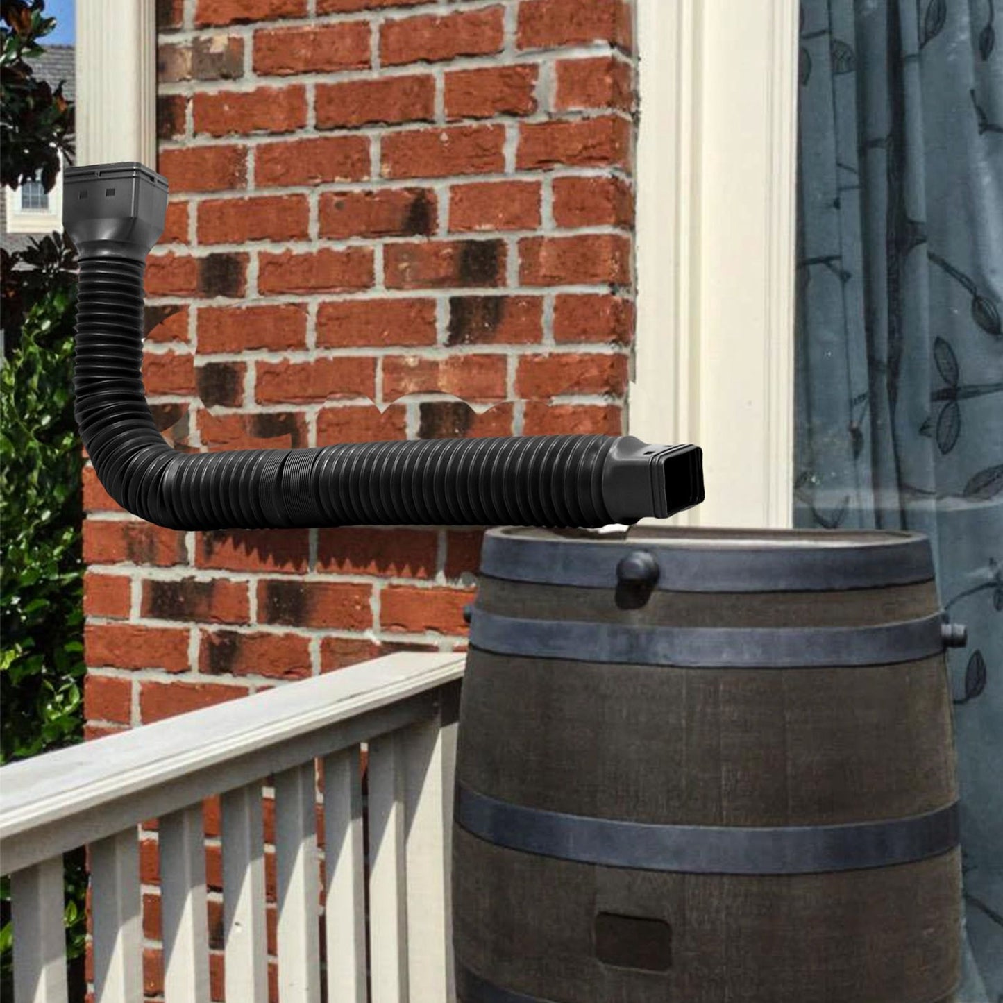 Rain Gutter Downspout Extensions Flexible Universal Drain Downspout Extender Drainage Connector Extendable V1294-YM0512-3111220289511