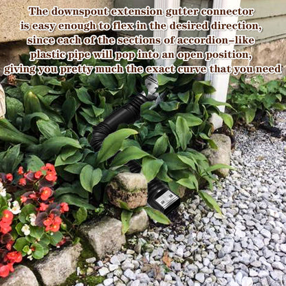 Rain Gutter Downspout Extensions Flexible Universal Drain Downspout Extender Drainage Connector Extendable V1294-YM0512-3111220289511