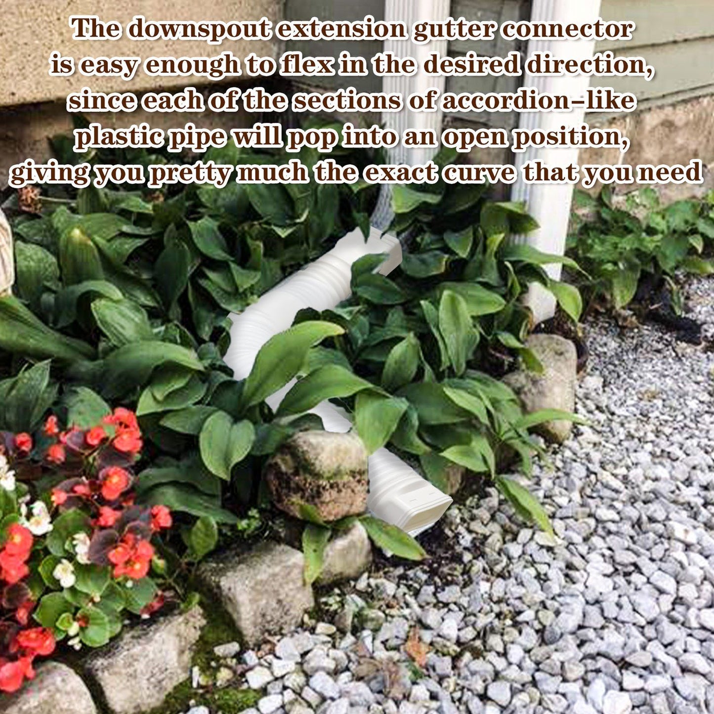 Rain Gutter Downspout Extensions Flexible Universal Drain Downspout Extender Drainage Connector Extendable V1294-YM0512-3111220289512