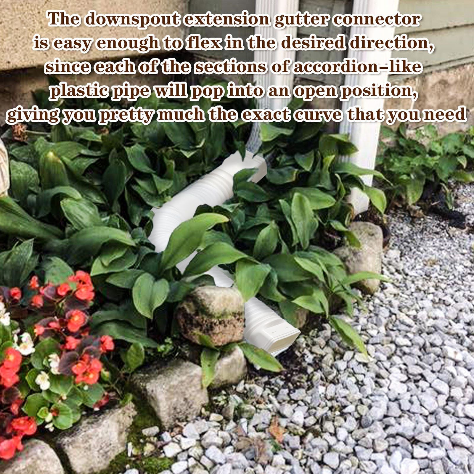 Rain Gutter Downspout Extensions Flexible Universal Drain Downspout Extender Drainage Connector Extendable V1294-YM0512-3111220289512
