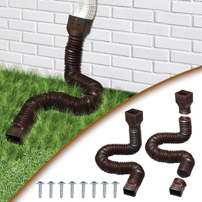 Rain Gutter Downspout Extensions Flexible Universal Drain Downspout Extender Drainage Connector Extendable V1294-YM0512-3111220289513