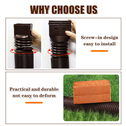 Rain Gutter Downspout Extensions Flexible Universal Drain Downspout Extender Drainage Connector Extendable V1294-YM0512-3111220289513