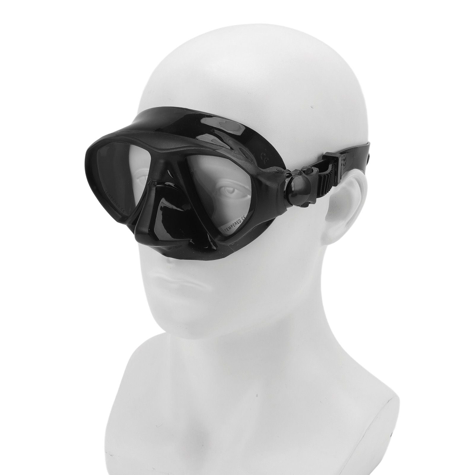 Diving Face Goggles Cover No Leakage Wide View Safe Tempered Glass Snorkeling Goggles V1294-YM0512-3111220289911