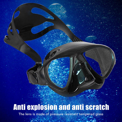 Diving Face Goggles Cover No Leakage Wide View Safe Tempered Glass Snorkeling Goggles V1294-YM0512-3111220289911