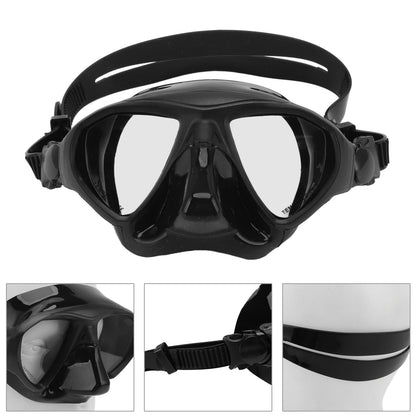 Diving Face Goggles Cover No Leakage Wide View Safe Tempered Glass Snorkeling Goggles V1294-YM0512-3111220289911