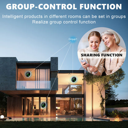 WiFi Thermometer Hygrometer High Accuracy Voice Control Smart Temperature Humidity Sensor with LED for Homes V1294-YM0512-3111220290011