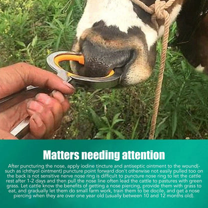 10 PCS Plastic Cow Nose Ring Large Cattle Breeding Nose Ring Livestock Nose Traction Rings V1294-YM0512-3111220290511